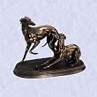 the greyhounds statue home garden whippet sculpture (The Digital Angel Decor)