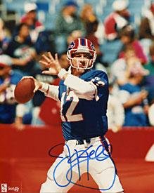 Jim Kelly Autographed Buffalo Bills Football 8x10 Photo - Autographed NFL Photos
