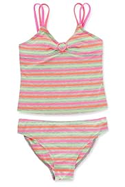 Fluro Striped Tankini
