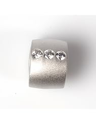 Sterling Silver Clear CZ Bead Pendant Gift Wholesale Cute Charm Pure 925 New 9mm with 1.5mm Ball Bead Chain