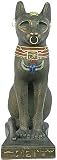 Bastet Egyptian Cat Bronze Finish, Earrings, 15H