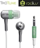 Radius Tru-Tune Ultra-light Aluminum Earbuds W/ Noise Isolation, iPhone Compatible - Matches 3G green nano(Designed in Japan)