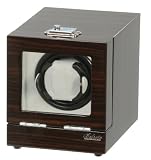 Single Watch Winder Ebony Wood w/LCD Dispaly