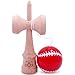 Red & White Baseball Kendama And Extra String