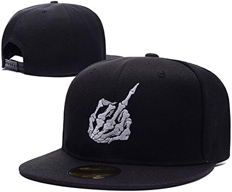 DEBANG Skull Middle Finger Logo Adjustable Snapback Embroidery Hats Caps
