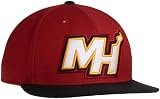 NBA Men's Miami Heat Flat Brim Fitted Hat - Tr02M, 7 7/8 , Fashion Color , Garnet & Black