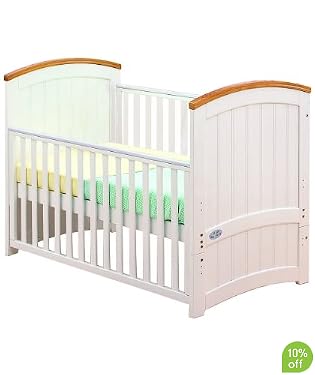 Tutti Bambini Barcelona Dropside Cot Bed - Beech White
