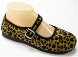 Womens Leopard Print Mary Janes Shoes