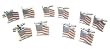 Wholesale American Flag Cufflink Lot : 5 Pairs of Patriotic USA Flag Cufflinks W/Gift Boxes