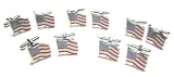 Wholesale American Flag Cufflink Lot : 5 Pairs of Patriotic USA Flag Cufflinks W/Gift Boxes