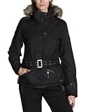 Killtec 19195  Damen Funktionsjacke mit G&uuml;rtel und abzipbarer Kapuze Ivanca Structure, schwarz (200), 42