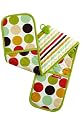 Typhoon Natural Dot Double Cotton Oven Glove Magnetic Tab