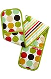 Typhoon Natural Dot Double Cotton Oven Glove Magnetic Tab