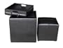 Global Distinctions Buy-One-Get-One-Free Ottoman Set, Black