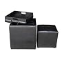 Global Distinctions Buy-One-Get-One-Free Ottoman Set, Black