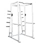 York Barbell STS Power Rack with Weight Storage - White