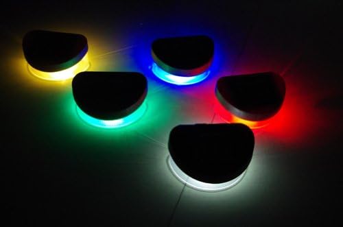 DE-Spark 2 LED Bulbs Solar Fence Light Lamp for Garden (Warm White)