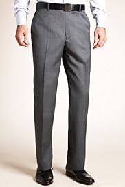 Collezione Exclusive Made in Italy Pure Wool Flat Front Trousers