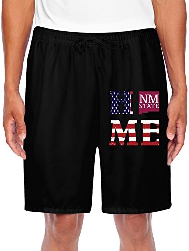 TOPNN New Mexico Home Mens Short Sweatpants Black