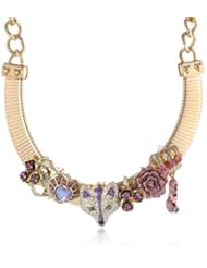 Betsey Johnson "Imperial Princess" Fox Collar Necklace, 18"