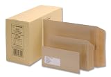 New Guardian Envelopes Lightweight Wallet Press Seal Window 80gsm Manilla DL [Pack 1000]