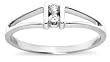 10k White Gold 2-Stone Split-Bale Diamond Ring (.08 cttw,  J-K Color, I2-I3 Clarity)