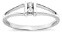 10k White Gold 2-Stone Split-Bale Diamond Ring (.08 cttw,  J-K Color, I2-I3 Clarity), Size 5