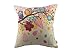 HOSL Owls, Flowers on Tree Pattern Square Decorative Throw Pillow Case Cushion Cover 17.317.3 Inch (44CM44CM)
