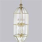 Progress Lighting Polished Brass Clear Beveled Twelve-Light Pendant