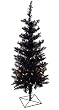 3' Pre-Lit Black Ashley Spruce Artificial Christmas Tree - Clear Lights