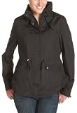 Cole Haan Women's Travel Packable Nylon Jacket with Cinching Details on Waist and Side Seam