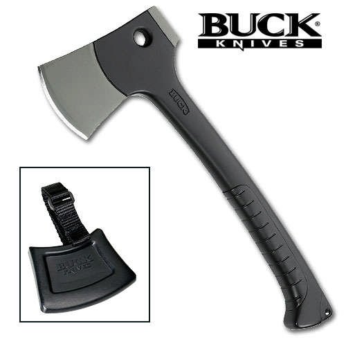 Buck Camping Axe w  Sheath Black Handle by Buck