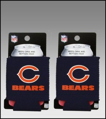 SET OF 2 CHICAGO BEARS NFL CAN KADDY KOOZIES