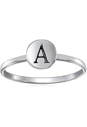 Sterling Silver Initial Ring