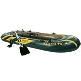 Intex Schlauchboot mit Ruder und Angelhalterung Boot Seahawk 4 Set phthalates free Inklusive 2 Paddel und Luftpumpe, mehrfarbig, 351 X 145 X 48 Cm, 12-68351NPvon "Intex"