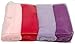 EcoSol Designs - Microfiber Towels Cleaning and Drying Must-Have, Soft, Thick Quick Dry Towel for Personal/Home/Office Use, 4 12-x-12-inch Microfiber Towels - Dark and Light Pink, Purple and Lavender