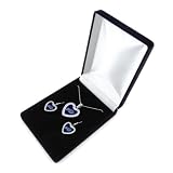 NFL Buffalo Bills Reversible Crystal Heart Pendant and Earrings in Satin Box
