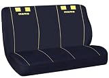 Bench Seat Cover - Car Truck SUV - MOMO Italy Style #7 Black/Yellow
