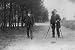 1909 WILBUR WRIGHT W/ PHOTOGRAPHER IN PAU FRANCE PHOTO