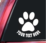 Personalized With Your Text Vinyl Decal Sticker - Paw Print