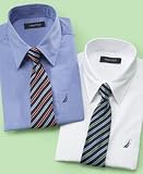 Nautica Little Boy EDV Poplin Shirt & Tie Set