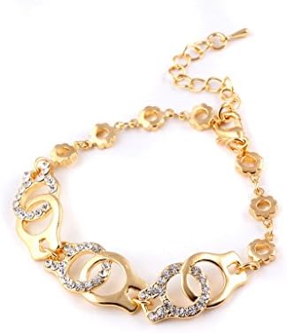 SONGQIAN Diamond Flower Ring Interlocking Bracelets