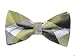 100% Silk Woven Lime Plaid Pre-Tied Bow Tie