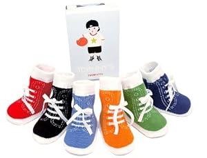 6 Pairs of Jonny's Hightop Tennis Shoe Socks by Trumpette
