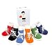 Trumpette Johnny's Sneaker 6 Pair Socks Set, Brights Assoretd, 0-12 Months
