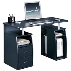 Myhomeoffice24 Computertisch Schreibtisch GraphitBlack Pc55g