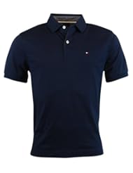 Apparel: Tommy Hilfiger Mens Classic Fit Knit Cotton Polo Shirt - XL - Navy
