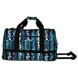 22 Expandable Rolling Duffel Color: Squares Blue