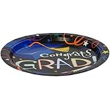 Amscan Super Value Pack Luncheon Plates, 7-Inch, Graduation, 50 Per Package
