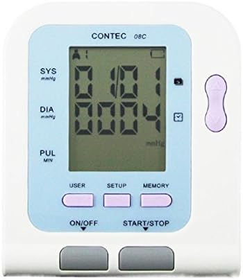 Large LCD Display Accurately Electronic Sphygmomanometer New Arm Digital Nibp Sp02 Monitor Memorable White